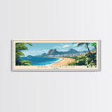 Sao Goncalo, Brazil Panoramic Travel Poster Canvas Print, Sao Goncalo, Brazil Painting, Brazil Art, Sao Goncalo Travel Art, Guest Room Painting