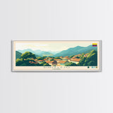 Sincelejo, Colombia Panoramic Travel Poster Canvas Print, Sincelejo, Colombia Painting, Colombia Art, Sincelejo Travel Art, Living Room Painting