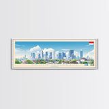 South Tangerang, Indonesia Panoramic Travel Poster Canvas Print, South Tangerang, Indonesia Painting, Indonesia Art, South Tangerang Travel Art, Guest Room Painting