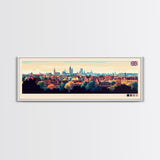 St Albans, England Travel Poster Panoramic Canvas Print, St Albans, England Painting, England Art, St Albans Travel Art, Guest Room Painting