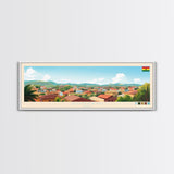 Sunyani, Ghana Panoramic Travel Poster Canvas Print, Sunyani, Ghana Painting, Ghana Art, Sunyani Panoramic Travel Art, Travel Painting