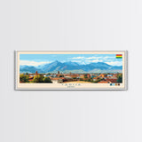 Tarija, Bolivia Panoramic Travel Poster Canvas Print, Tarija, Bolivia Painting, Bolivia Art, Tarija Travel Art, Living Room Painting