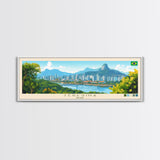 Teresina, Brazil Travel Poster Panoramic Canvas Print, Teresina, Brazil Painting, Brazil Art, Teresina Travel Art, Guest Room Painting