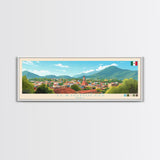 Tlajomulco, Mexico Travel Poster Panoramic Canvas Print, Tlajomulco, Mexico Painting, Mexico Art, Tlajomulco Travel Art, Guest Room Painting