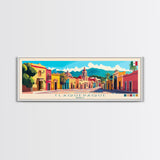 Tlaquepaque, Mexico Panoramic Travel Poster Canvas Print, Tlaquepaque, Mexico Painting, Mexico Art, Tlaquepaque Panoramic Travel Art, Travel Painting