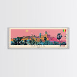 Bamako, Mali Panoramic Canvas Print, Bamako, Mali Painting, Mali Art, Bamako Travel Poster, Travel Art, Guest Room Painting