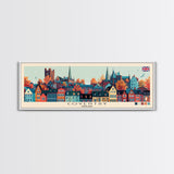 Coventry, England Panoramic Canvas Print, Coventry, England Painting, England Art, Coventry Travel Poster, Travel Art, Living Room Painting