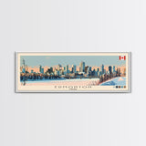 Edmonton, Canada Panoramic Canvas Print, Edmonton, Canada Painting, Canada Art, Edmonton Travel Poster, Travel Art, Living Room Painting