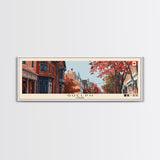 Guelph, Canada Panoramic Canvas Print, Guelph, Canada Painting, Canada Art, Guelph Travel Poster, Travel Art, Living Room Painting