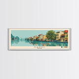 Hanoi, Vietnam Panoramic Canvas Print, Hanoi, Vietnam Painting, Vietnam Art, Hanoi Travel Poster, Travel Art, Guest Room Painting