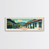 Ibague, Colombia Panoramic Canvas Print, Ibague, Colombia Painting, Colombia Art, Ibague Travel Poster, Travel Art, Living Room Painting