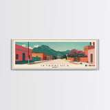 Ixtapaluca, Mexico Panoramic Canvas Print, Ixtapaluca, Mexico Painting, Mexico Art, Ixtapaluca Travel Poster, Travel Art, Living Room Painting