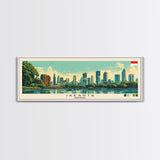 Jakarta, Indonesia Panoramic Canvas Print, Jakarta, Indonesia Painting, Indonesia Art, Jakarta Travel Poster, Travel Art, Guest Room Painting