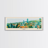 Kigali, Rwanda Panoramic Canvas Print, Kigali, Rwanda Painting, Rwanda Art, Kigali Travel Poster, Travel Art, Housewarming Gift