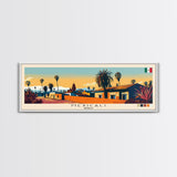 Mexicali, Mexico Panoramic Canvas Print, Mexicali, Mexico Painting, Mexico Art, Mexicali Travel Poster, Travel Art, Guest Room Painting