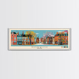 Norwich, England Panoramic Canvas Print, Norwich, England Painting, England Art, Norwich Travel Poster, Travel Art, Vacation Gift