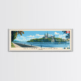 Ottawa–Gatineau, Canada Panoramic Canvas Print, Ottawa–Gatineau, Canada Painting, Canada Art, Ottawa–Gatineau Travel Poster, Travel Art, Guest Room Painting