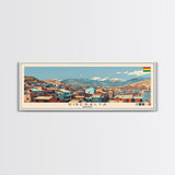 Riberalta, Bolivia Panoramic Canvas Print, Riberalta, Bolivia Painting, Bolivia Art, Riberalta Travel Poster, Travel Art, Living Room Painting