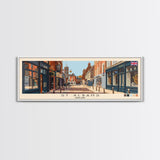 St Albans, England Panoramic Canvas Print, St Albans, England Painting, England Art, St Albans Travel Poster, Travel Art, Guest Room Painting