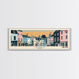 Truro, England Panoramic Canvas Print, Truro, England Painting, England Art, Truro Travel Poster, Travel Art, Guest Room Painting