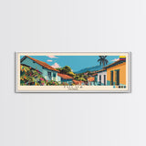 Tulua, Colombia Panoramic Canvas Print, Tulua, Colombia Painting, Colombia Art, Tulua Travel Poster, Travel Art, Living Room Painting