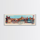 York, England Panoramic Canvas Print, York, England Painting, England Art, York Travel Poster, Travel Art, Vacation Gift