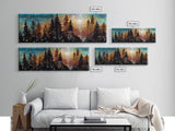 Abstract Painting Of A Forest Fire, Canvas Print, Framed Canvas Art, Living Room Decor, Above Sofa Painting, Centerpiece Art