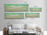 Abstract Green Ocean Wall Art Canvas Print, Minimalist Ocean Art, Seascape Wall Decor, Wall Art, Panoramic, Wall Art, Canvas Print