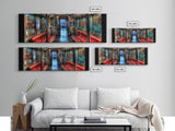 Urban Art Print, Graffiti On Abandoned Subway Train Canvas Print, Wall Decor, Large Framed Canvas Print, Panoramic, Wall Art, Canvas Print