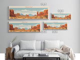 Arches National Park, Panoramic Utah Travel Art, National Park Print, Minimalist Travel Art, Midcentury Modern Style Landscape