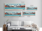 Glacier Bay National Park, Panoramic Alaska Travel Art, National Park Print, Minimalist Travel Art, Midcentury Modern Style Landscape