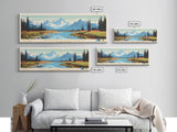 North Cascades National Park Panoramic Washington Travel Art, National Park Print, Minimalist Travel Art, Midcentury Modern Style Landscape