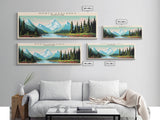 North Cascades National Park Panoramic Washington Travel Art, National Park Print, Minimalist Travel Art, Midcentury Modern Style Landscape