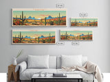 Saguaro National Park Panoramic Arizona Travel Art, National Park Print, Minimalist Travel Art, Midcentury Modern Style Landscape