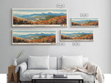 Shenandoah National Park Panoramic Virginia Travel Art, National Park Print, Minimalist Travel Art, Midcentury Modern Style Landscape