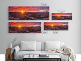 Photographic Panoramic of Badlands National Park, Sunset Photography, National Park Art, Framed Canvas Print, Landscape Photography