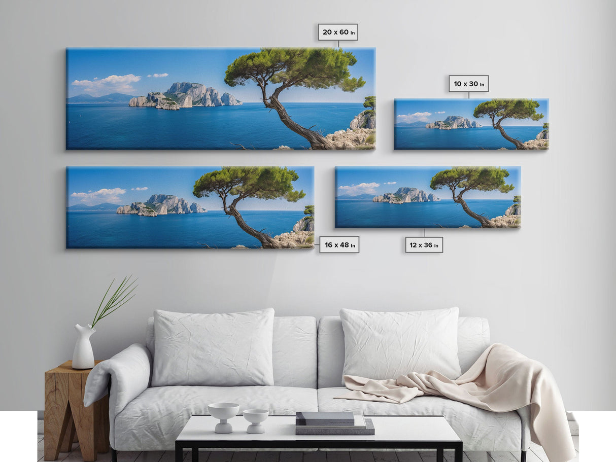 Panoramic of the Italian Coast, Italy Art, Extra Large Wall Art, Panoramic Wall Art, Panoramic Print, Landscape Photography, Landscape Print