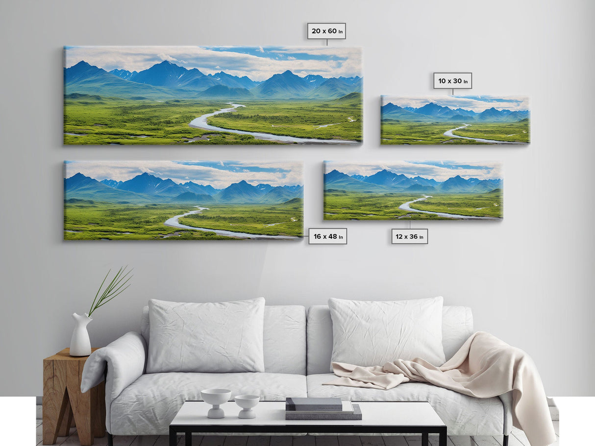 Panoramic of Denali National Park, Extra Large Wall Art, Panoramic Wall Art, Panoramic Print, Landscape Photography, Landscape Print