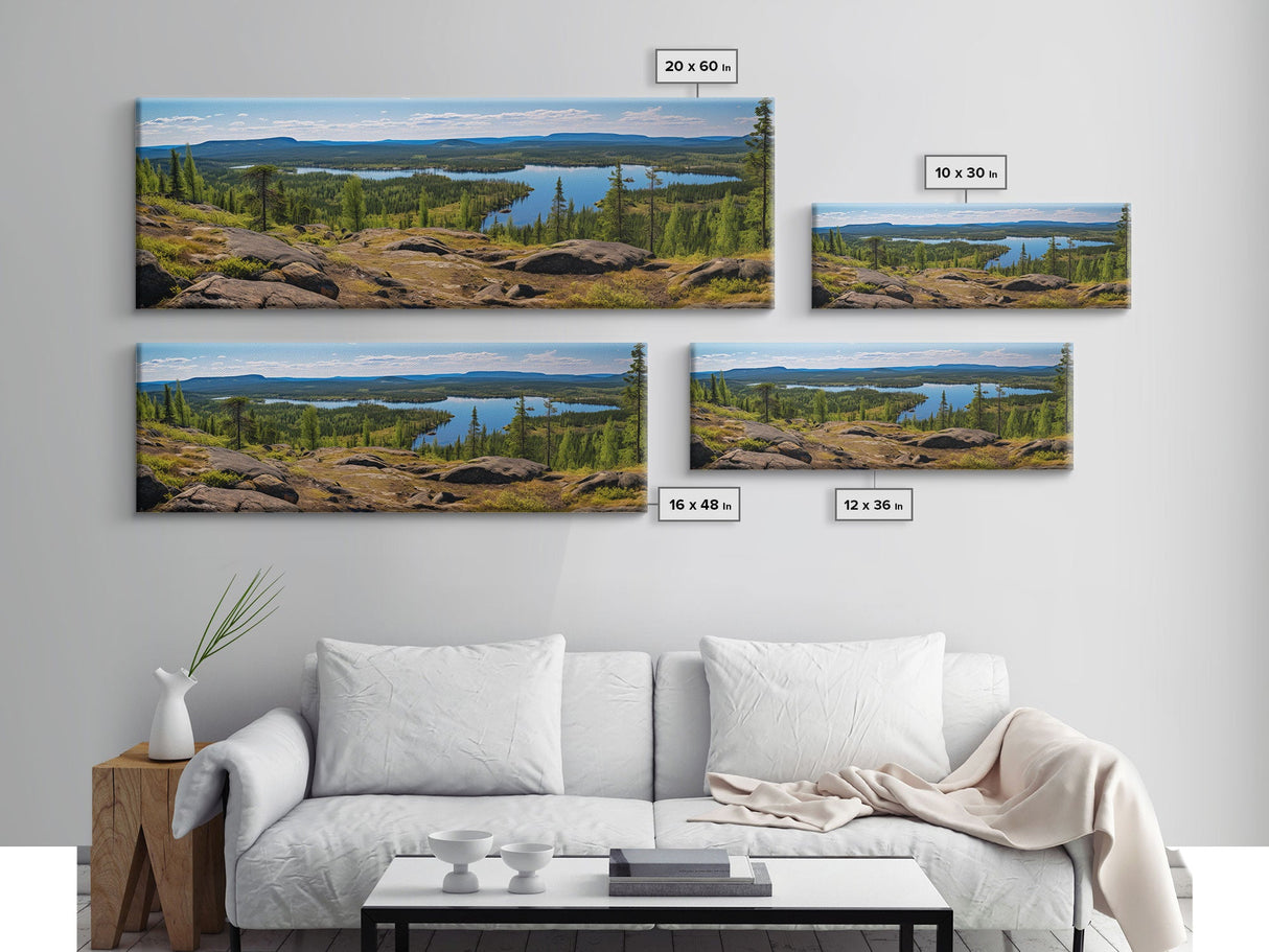 Panoramic of Finnish Lapland In Summer, Extra Large Wall Art, Panoramic Wall Art, Panoramic Print, Landscape Photography, Landscape Print