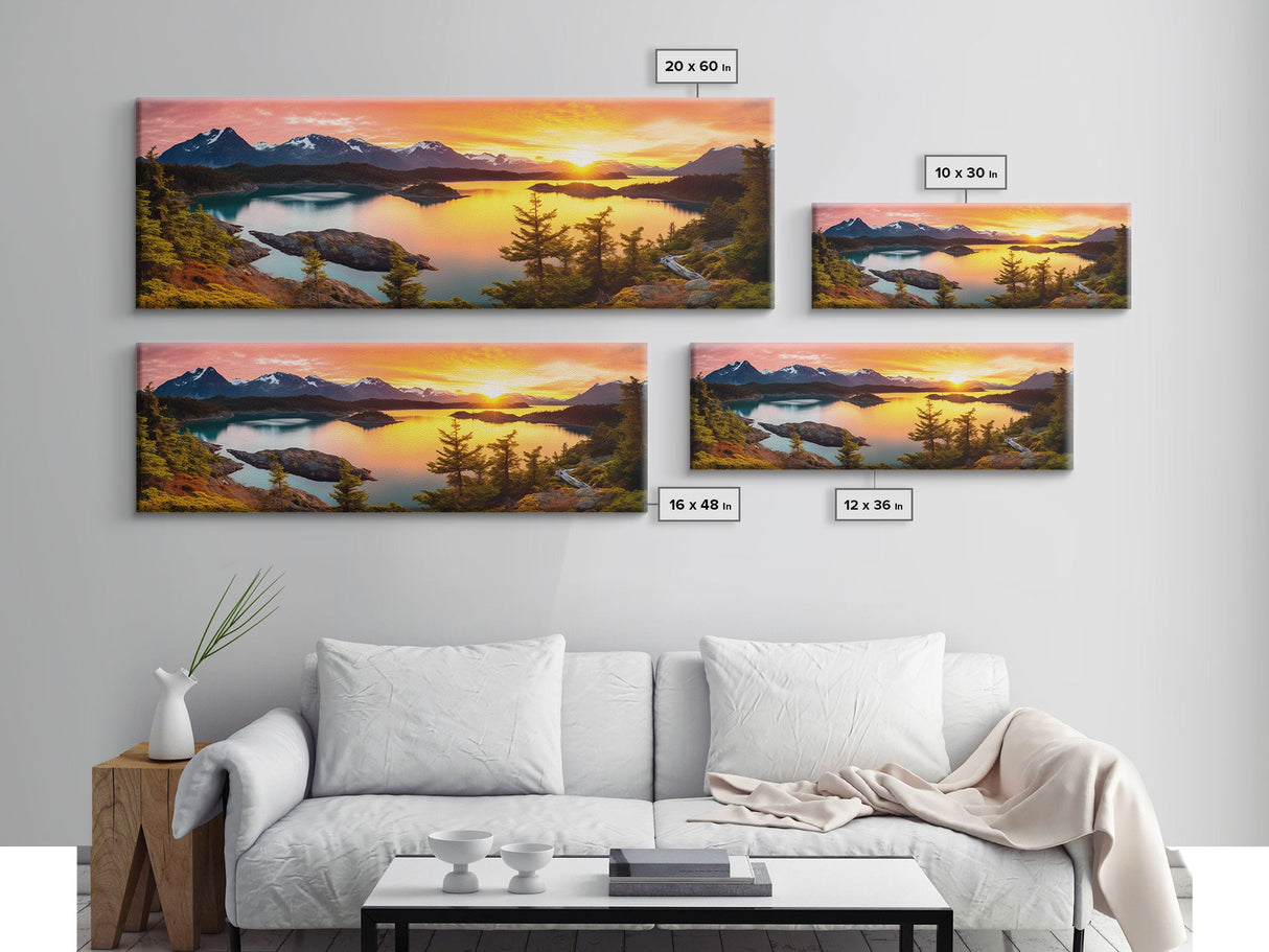 Panoramic of Glacier Bay National Park , Extra Large Wall Art, Panoramic Wall Art, Panoramic Landscape Print, Landscape Photography