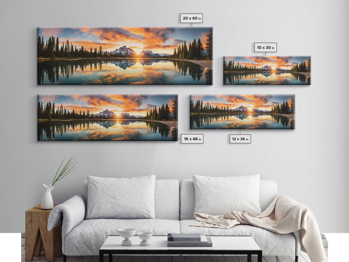 Panoramic of Grand Teton National Park, Extra Large Wall Art, Panoramic Wall Art, Panoramic Print, Landscape Photography Landscape Print