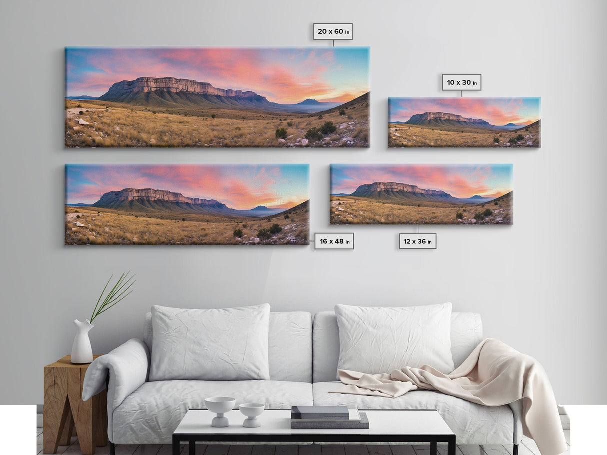 Panoramic of Guadalupe Mountains National Park, Extra Large Wall Art, Panoramic Wall Art, Panoramic Landscape Print, Landscape Photography