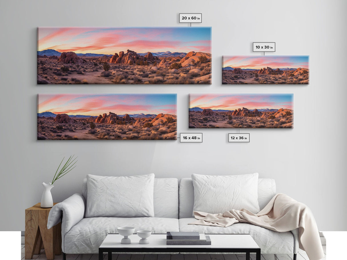 Panoramic of Joshua Tree National Park, Extra Large Wall Art, Panoramic Wall Art, Panoramic Print, Landscape Photography Landscape