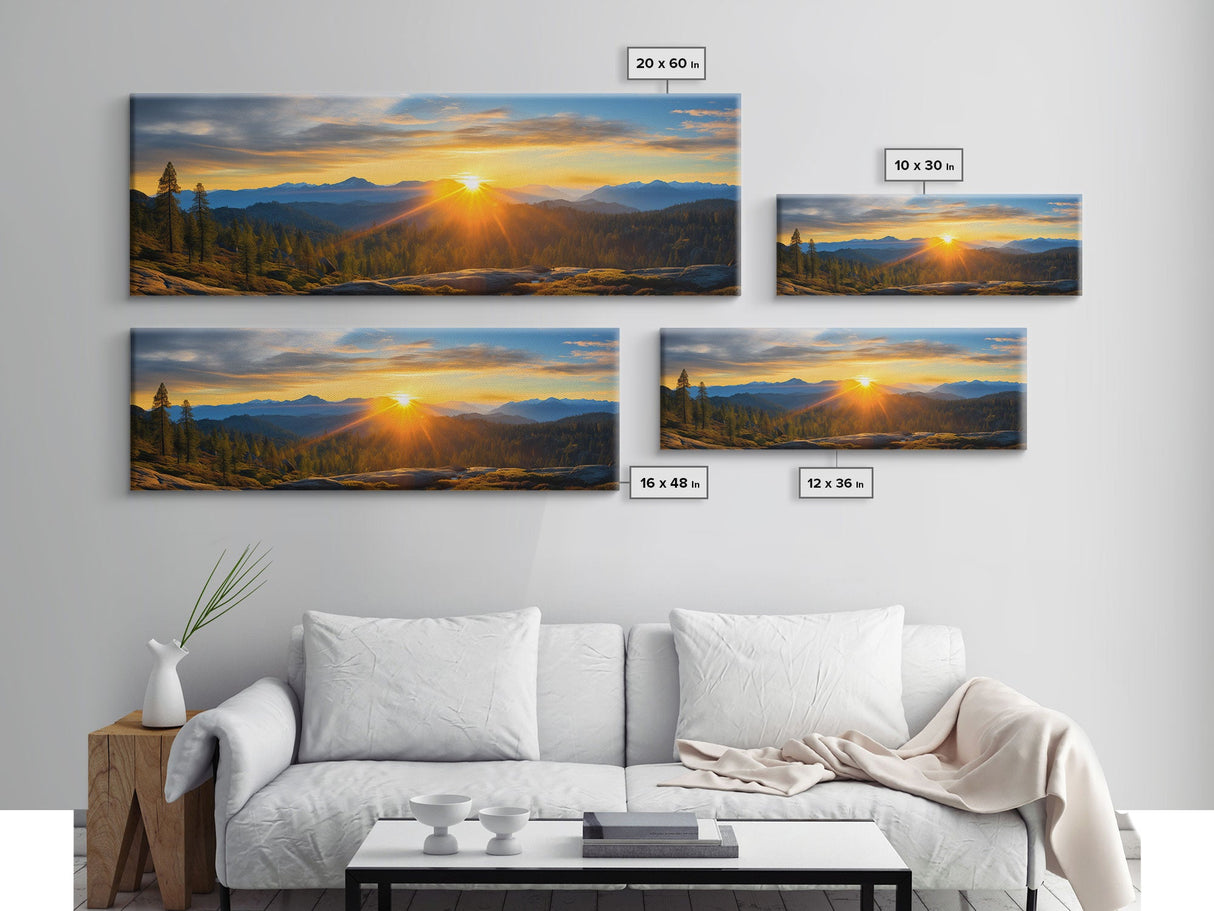 Panoramic of Kings Canyon National Park, Extra Large Wall Art, Panoramic Wall Art, Panoramic Print, Landscape Photography Landscape