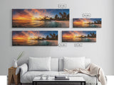 Panoramic Print of Maldives Beaches at Sunset Extra Large Wall Art, Panoramic Wall Art, Panoramic Landscape Print, Landscape Photography