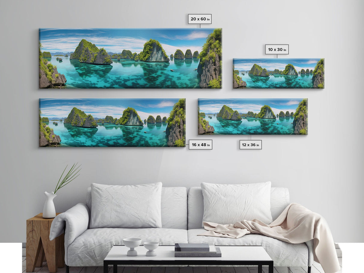 Panoramic Print of Raja Ampat Islands Indonesia Extra Large Wall Art, Panoramic Wall Art, Panoramic Landscape Print, Landscape Photography