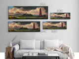 The Dark Tower, Ready To Hang Canvas Print, Panoramic Art, High Fantasy Concept Art