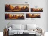 A Forest In Autumn, Fall Decor, Extra Large Wall Art, Framed Panoramic Canvas Print, Framed Wall Decor