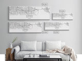 Panoramic Anaheim City Map, California Art, Map Print, Minimalist Wall Art, Canvas Art, Housewarming Gift, Street Map Art, Closing Gift