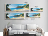 Adventure Bay, Australia Panoramic Beach Print, Vacation Gift, Australia Wall Art, Framed Canvas Print, Framed Beach Painting